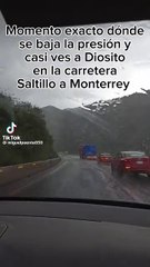 Graban a tráiler derrapando en la Monterrey-Saltillo (VIDEO)