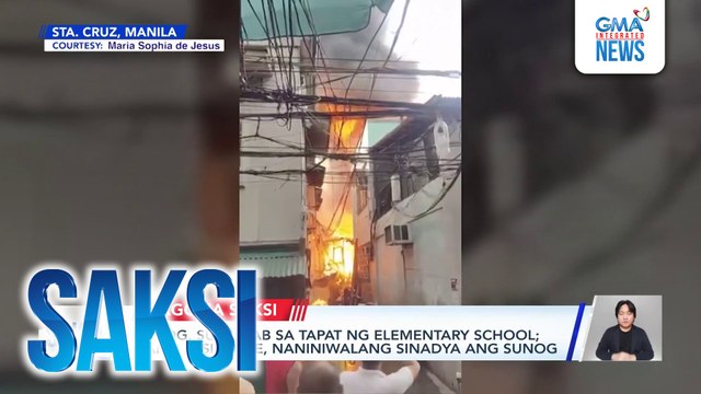 Sunog, sumiklab sa tapat ng elementary school; ilang residente, naniniwalang sinadya ang sunog | Saksi