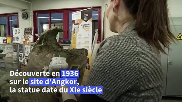 Le Grand Vishnu, un chef d'oeuvre de l'art khmer minutieusement restauré à Nantes