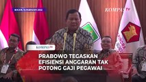 Prabowo Bicara soal Efisiensi Anggaran di Acara Silaturahmi KIM Plus: Gaji Dipotong Tidak Benar