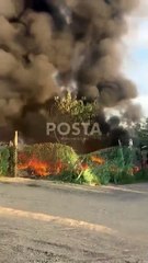Se incendia vulcanizadora en Escobedo