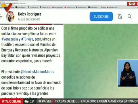 Vpdta. Delcy Rodríguez sostuvo encuentro con el ministro de Energía de Türkiye, Alparslan Bayraktar