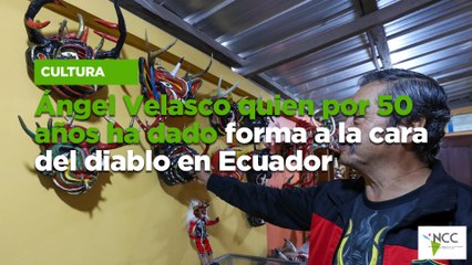 Ángel Velasco quien por 50 años ha dado forma a la cara del diablo en Ecuador