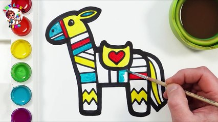 🎨 How to Draw and Color a Cute Piñata – Fun Art for Kids