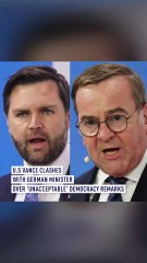 Vance clashes with German minister over ‘unacceptable’ democracy remarks