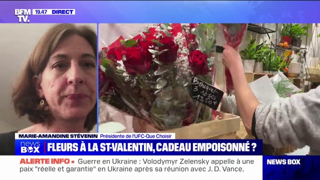 Sur ces 15 bouquets, 100% présentaient des pesticides qui étaient recherchés , assure Marie-Amandine Stévenin (président UFC-Que Choisir)