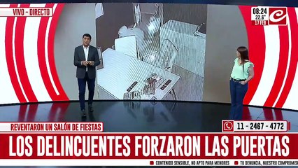 Robo en salon de fiestas: Se lelvaron la caja fuerte