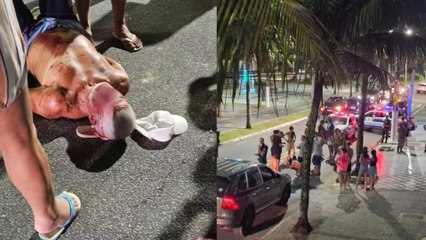 Motorista de Porshe espanca idoso e vítima perde a consciência; veja