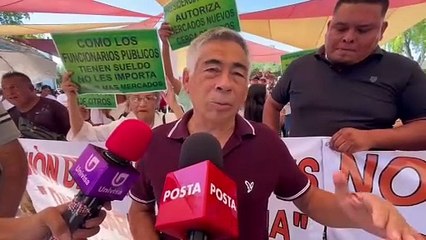 Se manifiestan comerciantes en Saltillo; piden que no se abran nuevos mercados