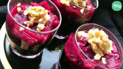 Verrine de betterave et noix
