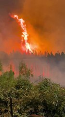 El Bolsón: las imágenes de un hombre que con su dron combate el fuego