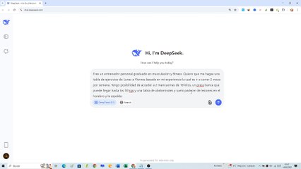 📋🏋️‍♂️ Como PEDIRLE a DEEPSEEK que HAGA una RUTINA de EJERCICIOS FÁCIL y RÁPIDO