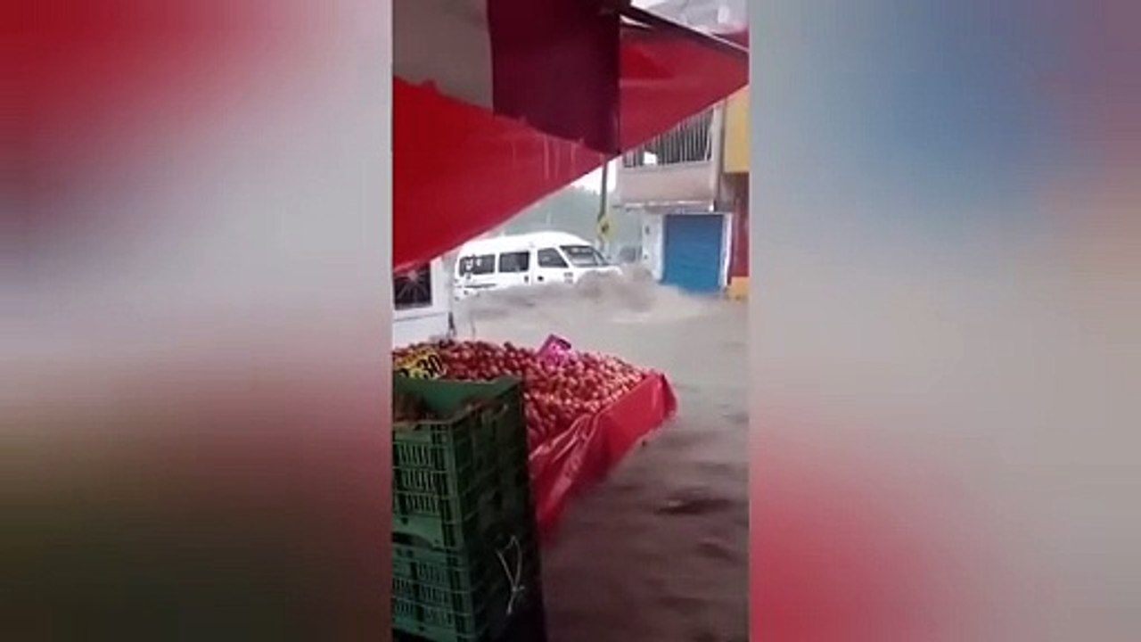 Inundaciones, caída de árboles y afectaciones viales en Edomex (VIDEO)