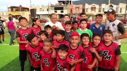 Inaugura Andrés Mijes canchas en Parque Lineal Las Torres de Escobedo