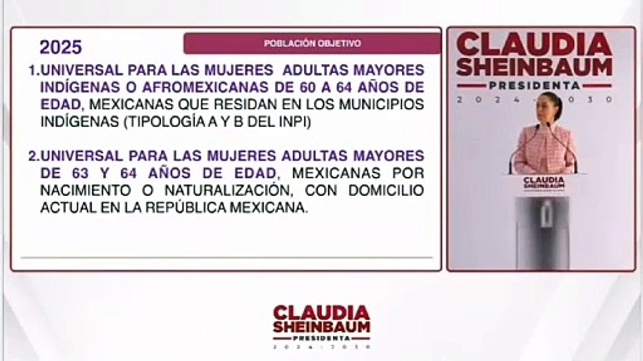 Claudia Sheinbaum pone fecha a los apoyos para mujeres de 60 a 64 años (VIDEO)