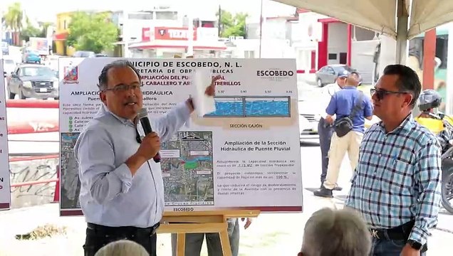 Andrés Mijes arranca ampliación del pluvial del Arroyo Potrerillos en Escobedo