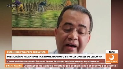 Escolhido pelo Papa Francisco, missionário redentorista é nomeado novo bispo da Diocese de Caicó-RN