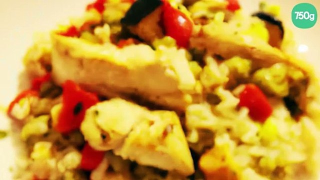 Risotto aux légumes et au poulet vite fait bien fait !