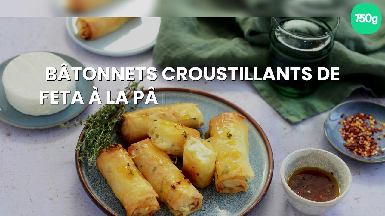 Bâtonnets croustillants de feta à la pâte filo et sauce au miel