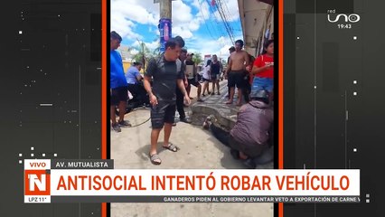 Antisocial intentó robar vehículo