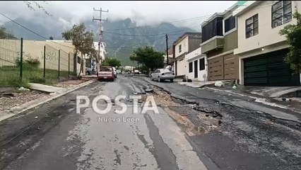 Impacto de la tormenta Alberto en las calles de Santa Catarina (VIDEO)