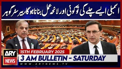 Gohar: 'Alternative Plan Needed if Assembly Continues - ARY News 3 AM Bulletin 15th Feb 2025