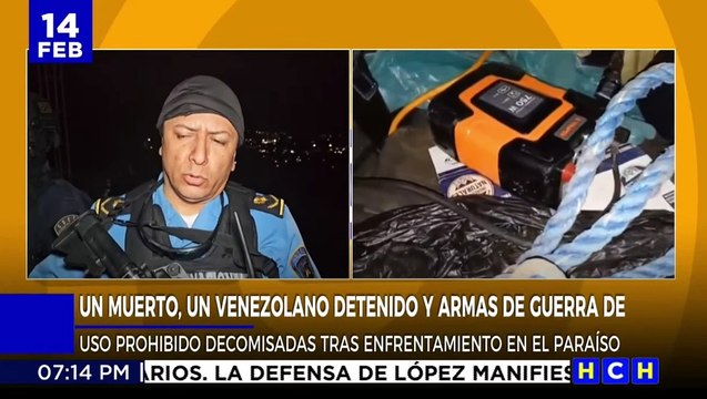 Un hombre muerto, venezolano detenido y armas decomisadas tras enfrentamiento en El Paraíso
