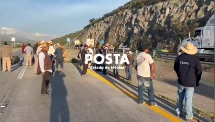 Más de 30 horas bloquean el Arco Norte campesinos de Edomex e Hidalgo (VIDEO)