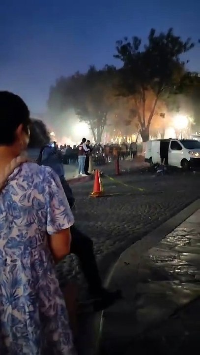 Explota vehículo en San Cristóbal, Chiapas, cerca de evento de Morena