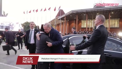 Pelukan Hangat Prabowo Lepas Kepulangan Erdogan