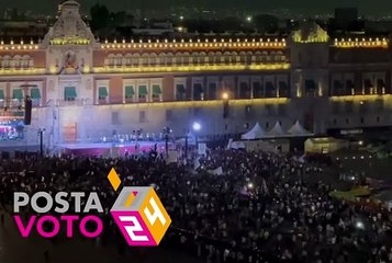 Celebran con mariachi ventaja de Claudia Sheinbaum en el Zócalo de la CDMX