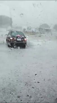 Se registra lluvia y granizada en Galeana, Nuevo León