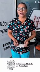 Activan módulos de hidratación ante temperaturas extremas en Tamaulipas