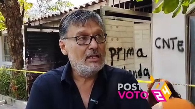 Maestros de la CNTE atacan sedes políticas en Chiapas
