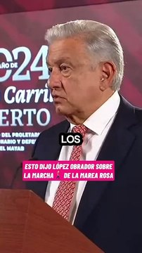 AMLO resalta democracia y libertades tras marcha de la Marea Rosa del domingo