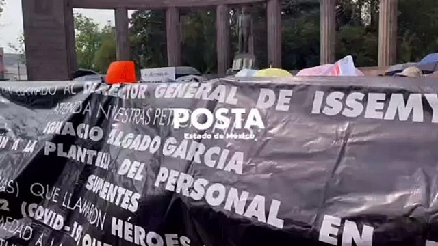 Protestan enfermeras del ISSEMYM por condiciones laborales (VIDEO)