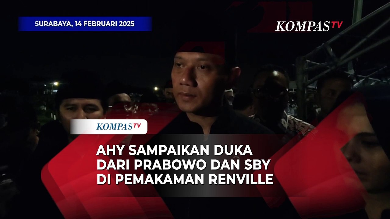 AHY Sampaikan Duka dari Prabowo dan SBY saat Pemakaman Renville Antonio