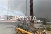Se incendia predio junto al Parque Industrial Las Palmas en Santa Catarina