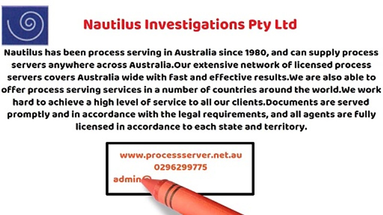 Information Presentation Of Nautilus Investigations Pty Ltd