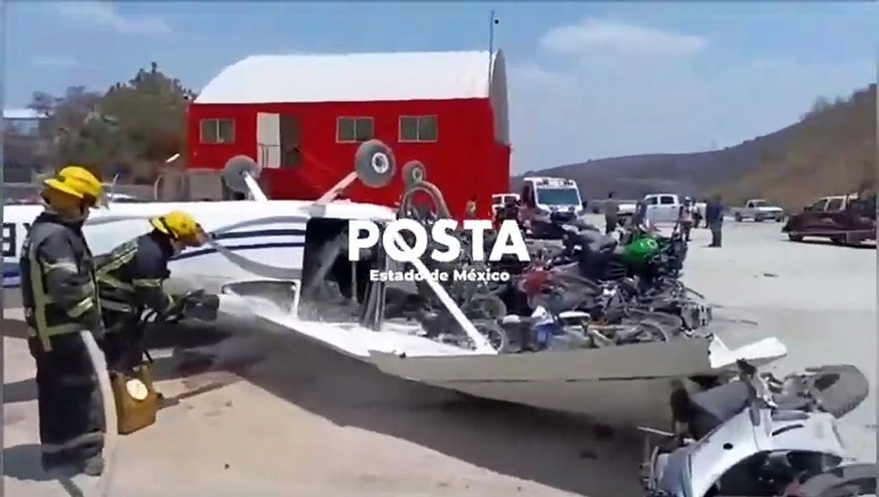 Cae avioneta en Atizapán,  hay tres heridos (VIDEO)