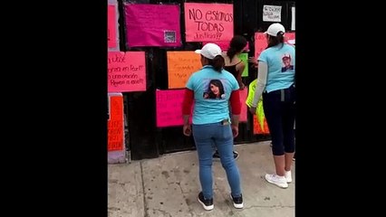 ¡Exigen justicia!, manifestantes se presentan en casa de presunto feminicida