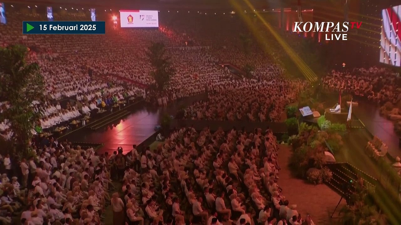 [FULL] Pidato Politik Presiden Prabowo di HUT ke-17 Gerindra: Bicara Efisiensi Anggaran-Koruptor