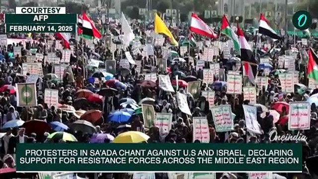 Yemenis Rally For Palestine, Reject Gaza Displacement Plan Amid Rising Tensions With U.S And Israel