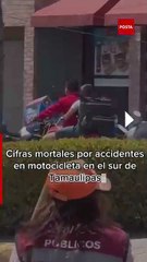 Cifras mortales por accidentes en moto en el sur de Tamaulipas