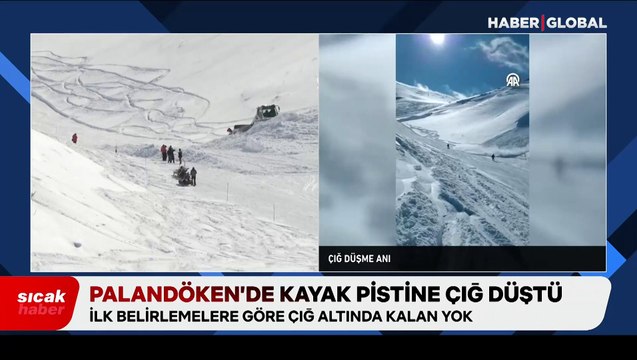 Palandöken Kayak Merkezi'nde çığ anbean kamerada!