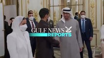 UAE President meets Emirati students and doctors in France
