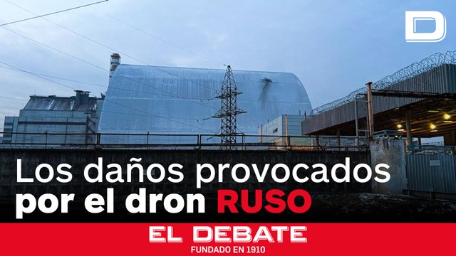 Así ha quedado el reactor de la central nuclear de Chernóbil tras el ataque de un dron ruso