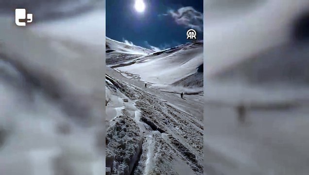 Palandöken Kayak Merkezi'nde çığ düştü