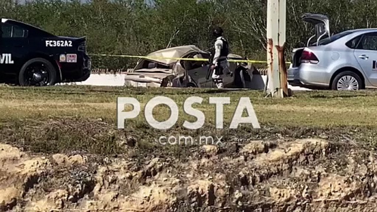 Muere hombre tras volcadura en la autopista a Reynosa de Cadereyta