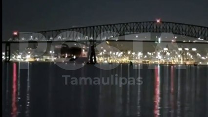 Buque carguero derriba puente en Baltimore